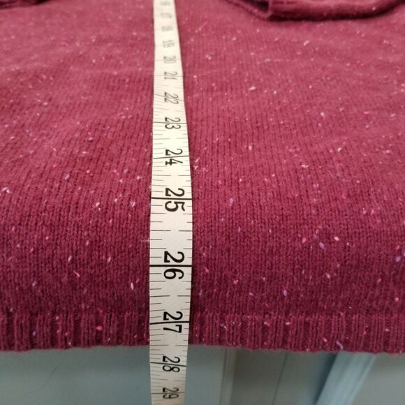 Talbots pullover cotton blend sweater sparkly size m vintage raspberry - Picture 8 of 12